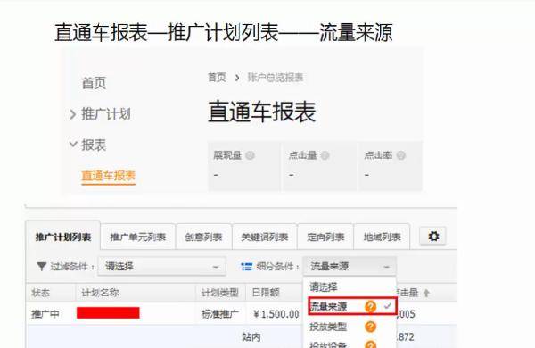 淘宝直通车数据报表