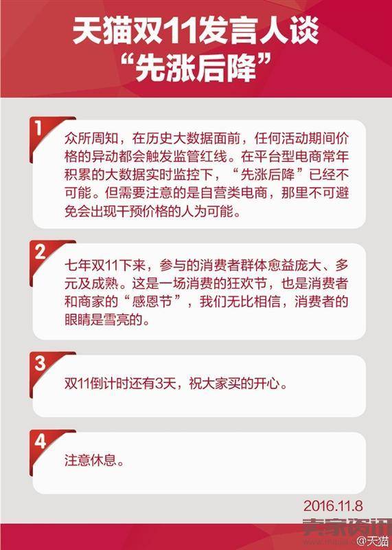 尴尬了!天猫暗讽京东双11先涨后降