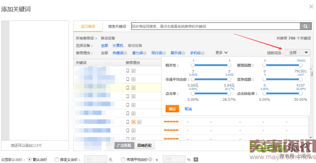 直通车精准词选词的若干方法