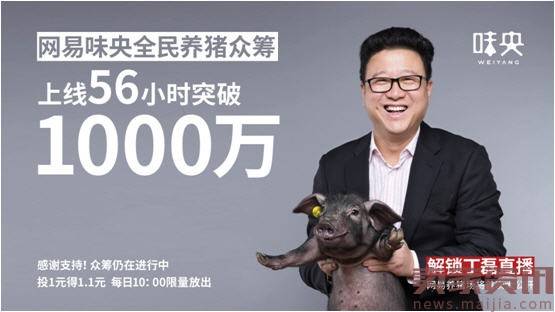 网易味央全民养猪上线整4天突破1130万