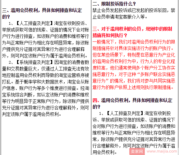 卖家滥用会员权利，每次扣4分！